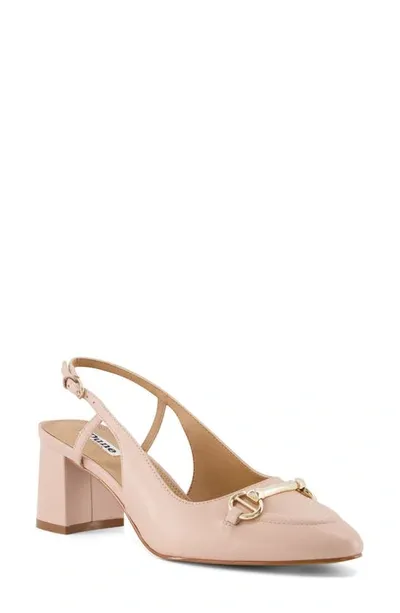 Dune London Cassie Block Heel Slingback Pump In Beige