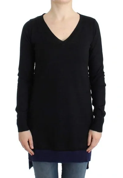 Costume National C'n'c  V-neck Lightweight Sweater In Black