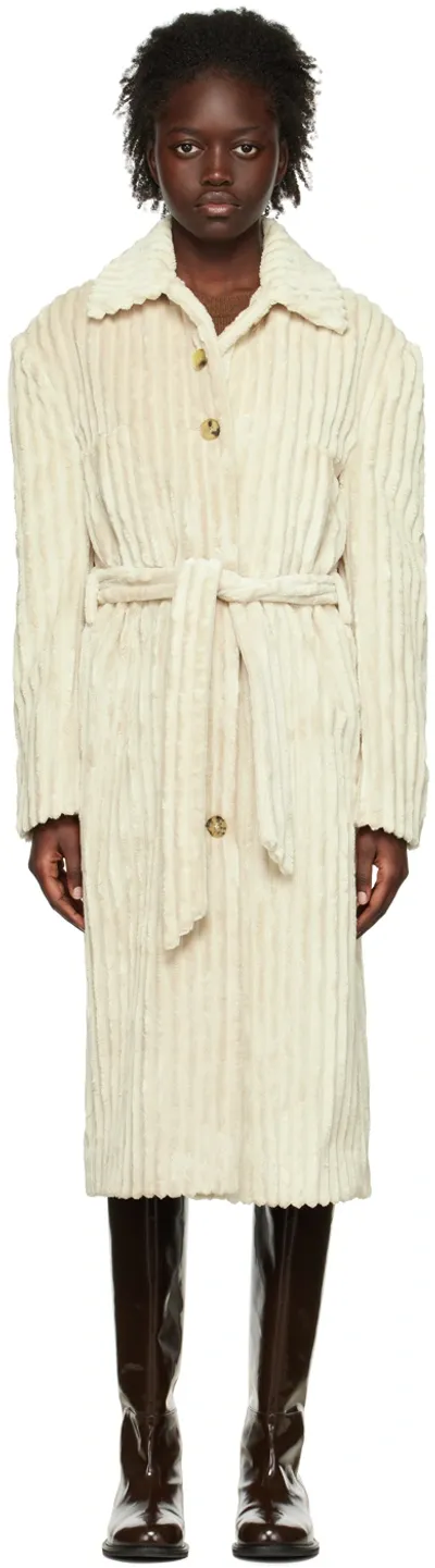 Recto Beige Nuit Coat In Cream