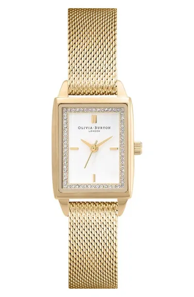 Olivia Burton Rectangle Bracelet Watch, 20.5mm In Gold