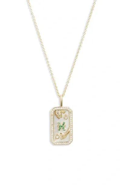 Melinda Maria Zodiac Pendant Necklace In Goldisces