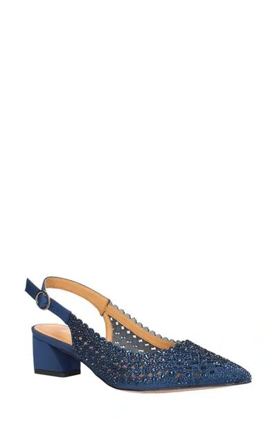 J. Reneé Pranil Pointed Toe Slingback Pump In Blue