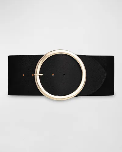 Vaincourt Paris La Splendide Wide Leather Belt In Black