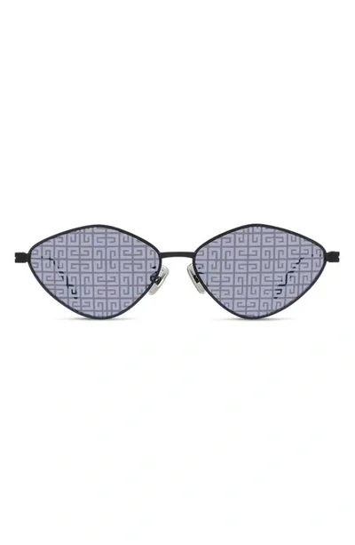 Givenchy Gv Speed 57mm Geometric Sunglasses In Matte Black