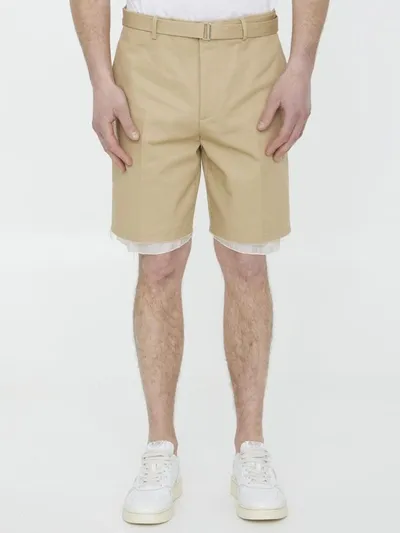 Lanvin Tailored Bermuda Shorts In Beige