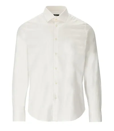 Gmf 965 White Cotton Pique Shirt