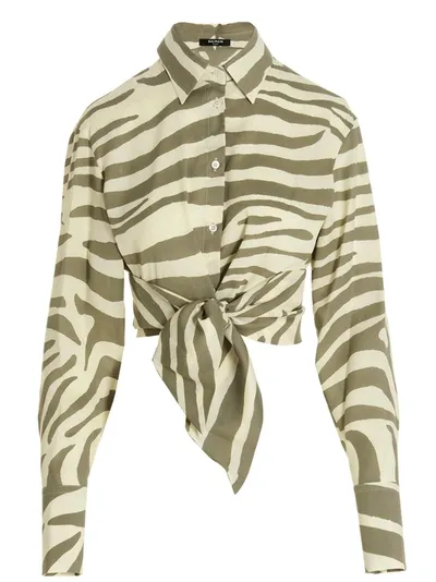 Balmain Zebra Print Shirt In Multicolor