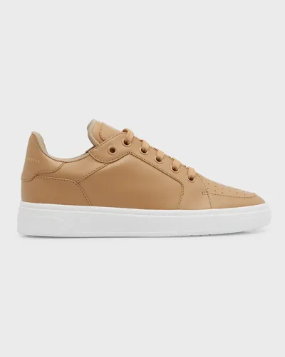 Giuseppe Zanotti Men's Gz 94 Leather Low Top Sneakers In Mandorla