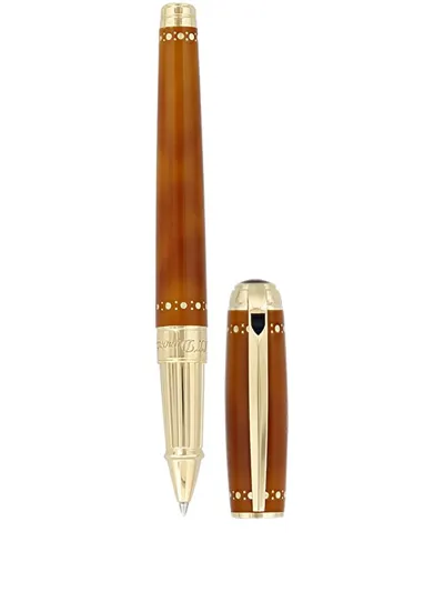 St Dupont Line D Derby Rollerball Pen In Brown