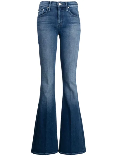 Mother Light-wash Bootcut Jeans In Green