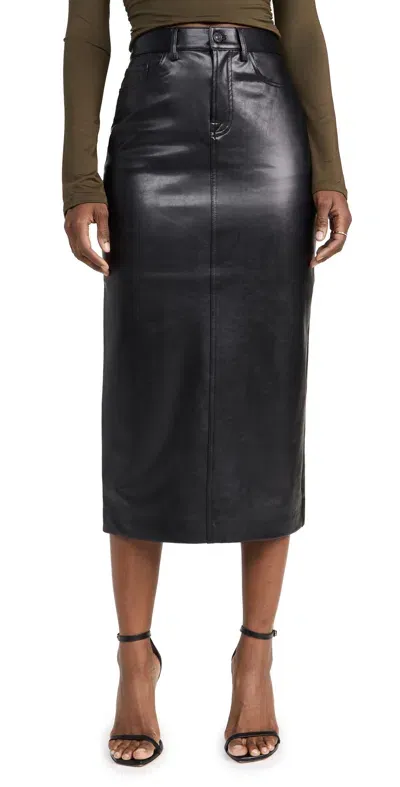 7 For All Mankind Maxi Skirt Black