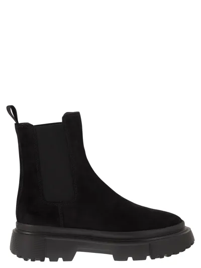 Hogan Chelsea Boots  H629 In Black