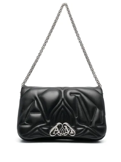 Alexander Mcqueen The Seal Shoulder Bag In Black