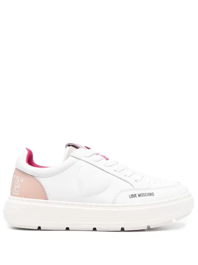 Love Moschino Heart-motif Low-top Sneakers In White