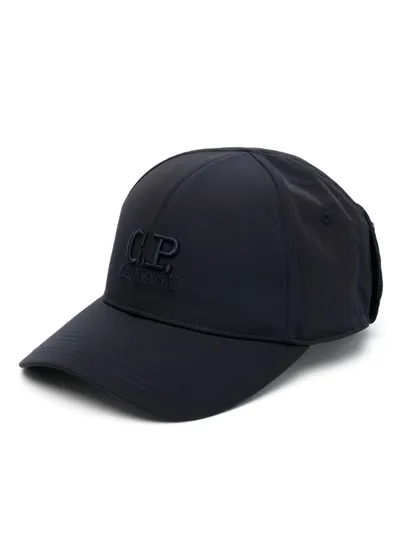 C.p. Company Chrome-r Goggle Baseball Cap In Blue