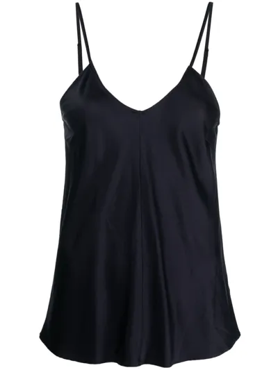 Forte Forte V-neck Silk Cami Top In Blue