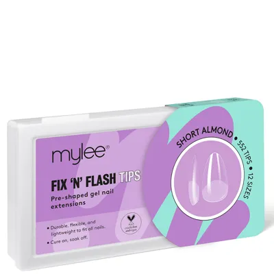 Mylee Fix 'n' Flash Tips - Short Almond In White