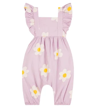 Bobo Choses Baby Floral Cotton Playsuit In Purple