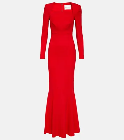 Roland Mouret Cady Maxi Dress In Red