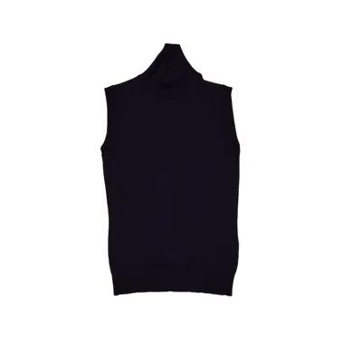 Sportmax High Neck Sleeveless Jumper In Blue