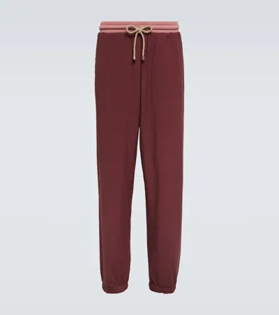 Ranra Hlaup Cotton-blend Sweatpants In Pink