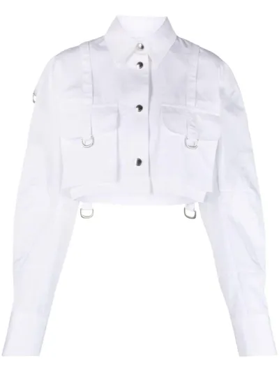 Off-white Poplin Cargo Shirt In White