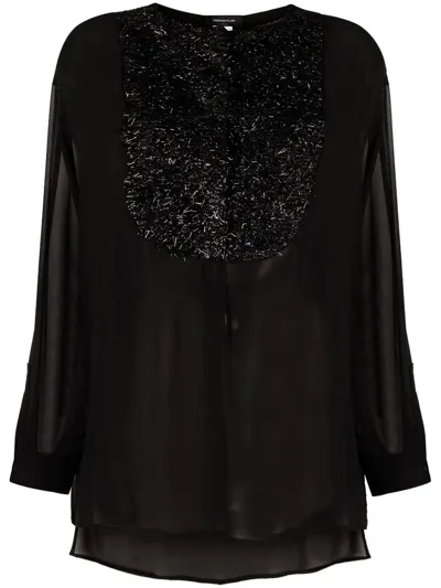 Fabiana Filippi Semi-sheer Blouse In Black