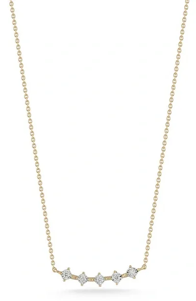 Dana Rebecca Designs Ava Bea Diamond Curved Bar Pendant Necklace In Yellow Gold