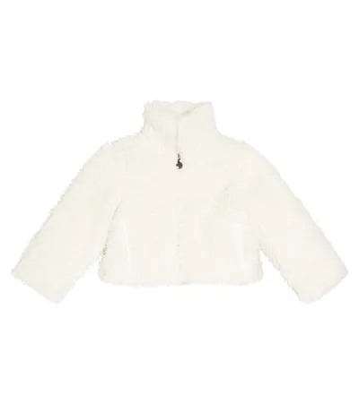 Stella Mccartney Kids' Faux Fur Jacket In White