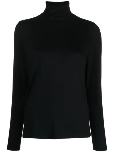 Majestic Roll-neck Cashmere Jumper In Black