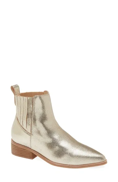 Frankie4 Nina Pointed Toe Chelsea Boot In Gold