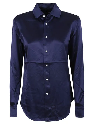 Polo Ralph Lauren Buttoned Long In Blue