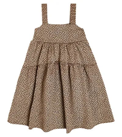 Paade Mode Kids' Bedrucktes Midikleid In Brown