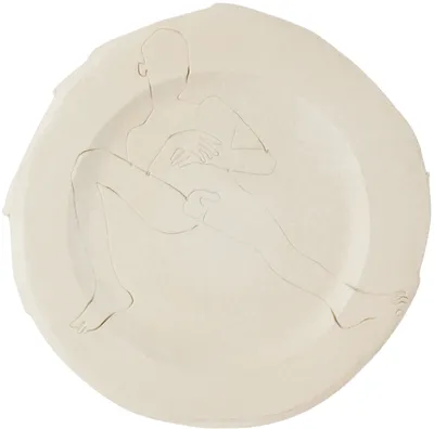 Yellow Nose Studio Ssense Exclusive White Before The Coffee Dinner Plate