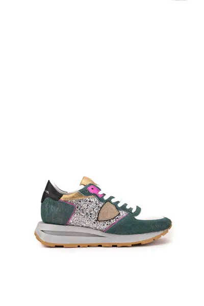 Philippe Model Low-top Sneakers Tropez Calfskin In Green