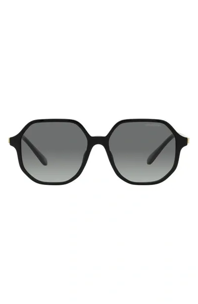 Swarovski Octagon Frame Sunglasses In Black