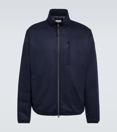 Moncler Roselend Cashmere-blend Jacket In 742 Navy