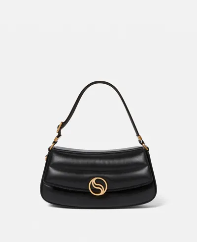 Stella Mccartney S-wave Padded Shoulder Bag In Black