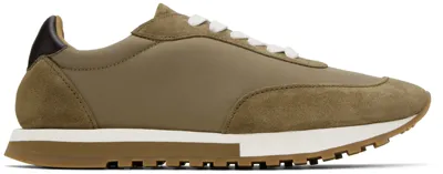 The Row Beige Owen Runner Sneakers In Grey/beige