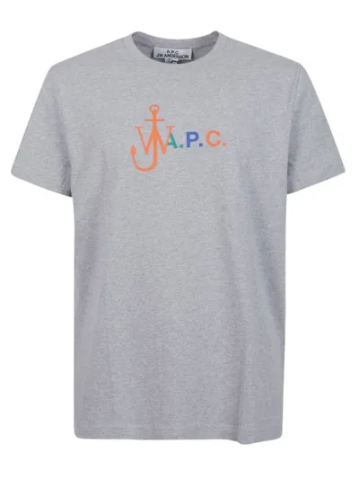 A.p.c. X Jw Anderson Logo Cotton T-shirt In Grey