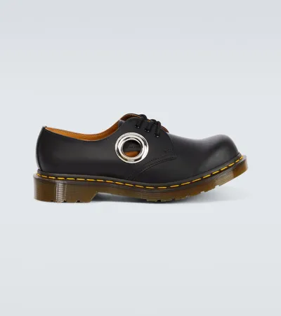 Comme Des Garçons Homme Deux X Dr. Martens Leather Derby Shoes In Black