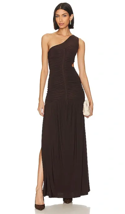 Misa Samsara Dress In Brown