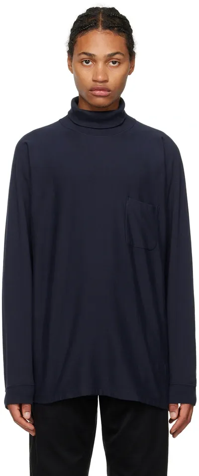 Nanamica Navy Oversized Turtleneck In N Navy