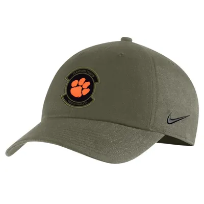 Nike Olive Clemson Tigers Military Pack Heritage86 Adjustable Hat