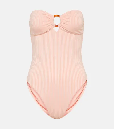 Melissa Odabash Barbuda Strapless Swimsuit In Pink