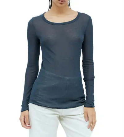 Lemaire Blue Seamless Long Sleeve T-shirt