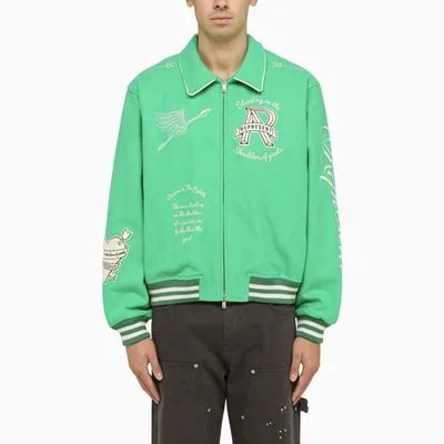 Represent Angels Varsity Jacket In Green