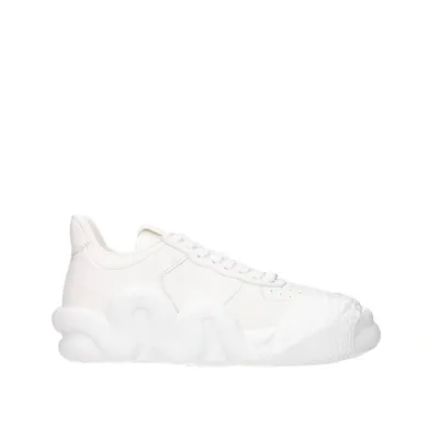 Giuseppe Zanotti Cobra Leather Sneakers In White