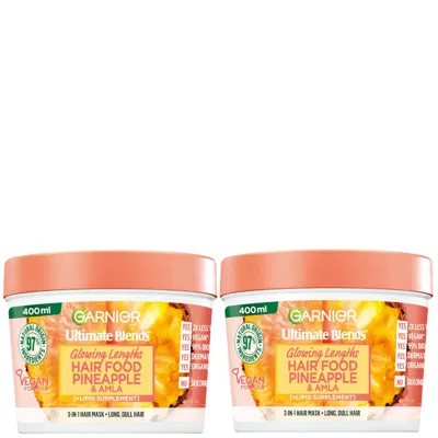 Garnier Ultimate Blends Pineapple 3-in-1 Glowing Hair Mask Duo