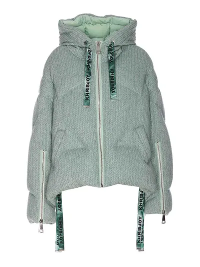 Khrisjoy Puff Khris Knitted Down Jacket In Green